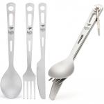 키이스 3종 티타늄 커트러리 셋(스푼 포크 나이프)/3-Piece Titanium Cutlery Set