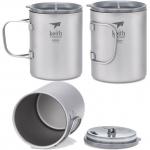 키이스 더블월 폴딩 머그/Double-Wall Titanium Mug with Folding Handle and Lid