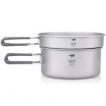 키이스 2피스 티타늄 포트 및 팬 쿡 셋/2-Piece Titanium Pot and Pan Cook Set