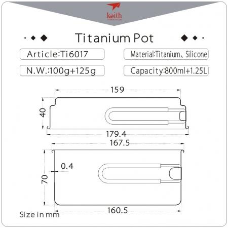 키이스 2피스 티타늄 포트 및 팬 쿡 셋/2-Piece Titanium Pot and Pan Cook Set