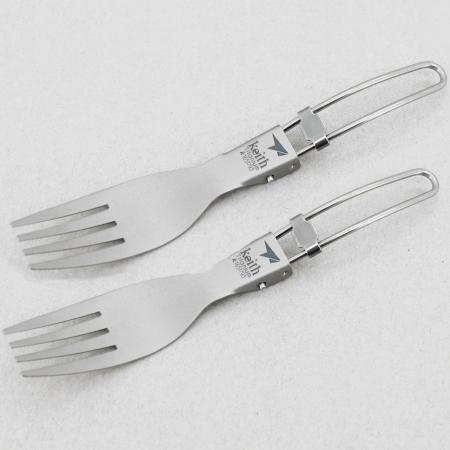 키이스 티타늄 스푼, 포크, 나이프 2셋/Folding Titanium Spoon, Fork, Knife Set