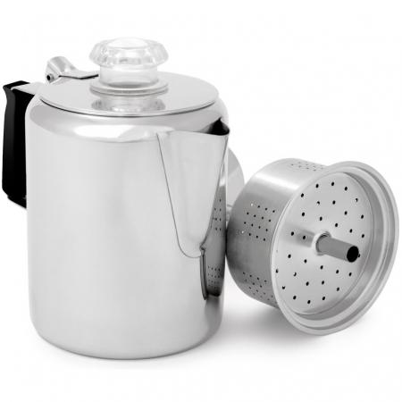 GSI 글레이셔 스테인리스 퍼컬레이터(실리콘 핸들)/Glacier Stainless Steel Percolator