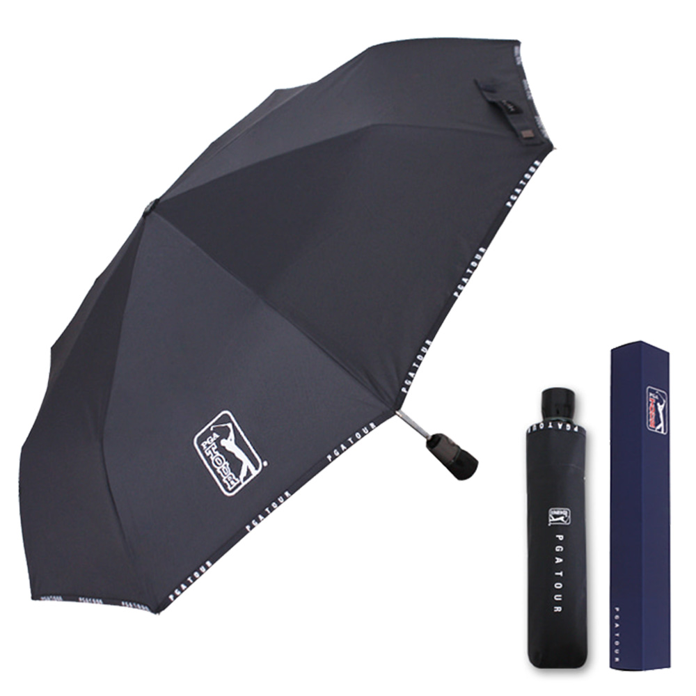 PGA투어 3단 완전자동 로고 바이어스 양산 겸용 우산 20개 이상 주문가능