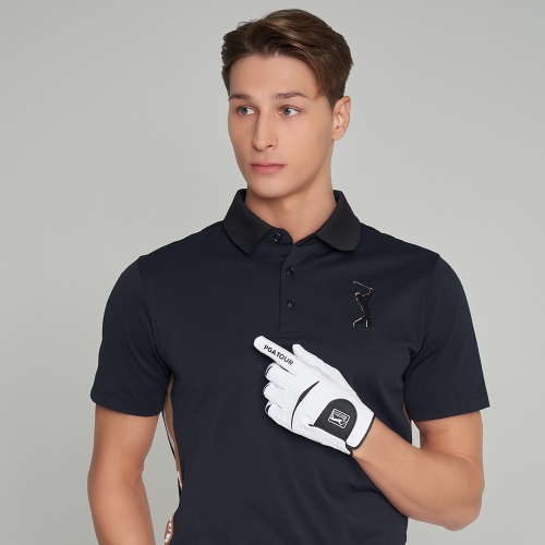 PGA투어 ★5장 세트★ 맥스 BLACK 핏 남성 골프 반양피 콤비 장갑