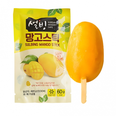 설빙 달콤한 망고를 그대로!  프리미엄 디저트 망고스틱 60g×20개