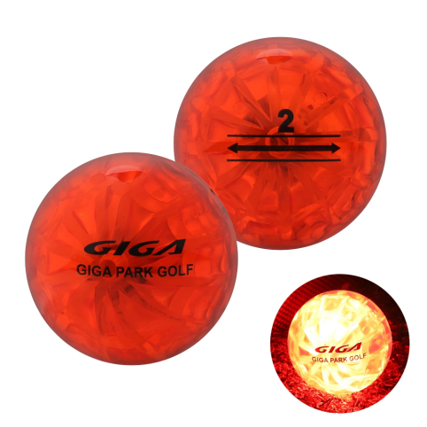 기가골프 LED 야광 발광 칼라 3피스 파크 골프공 /총34~40시간 사용