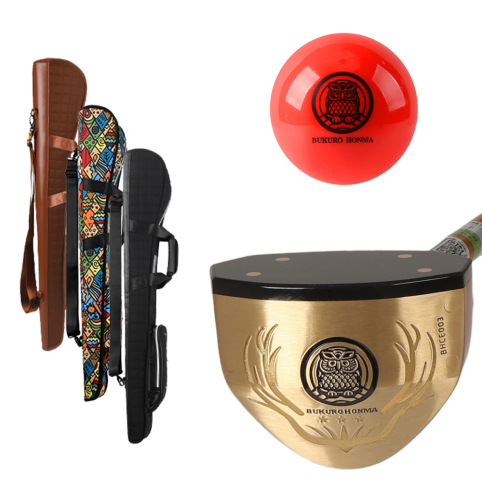 부쿠로혼마 우드 3스타 A세트 (가방, 볼) 파크골프협회 공인 대회용 파크골프채