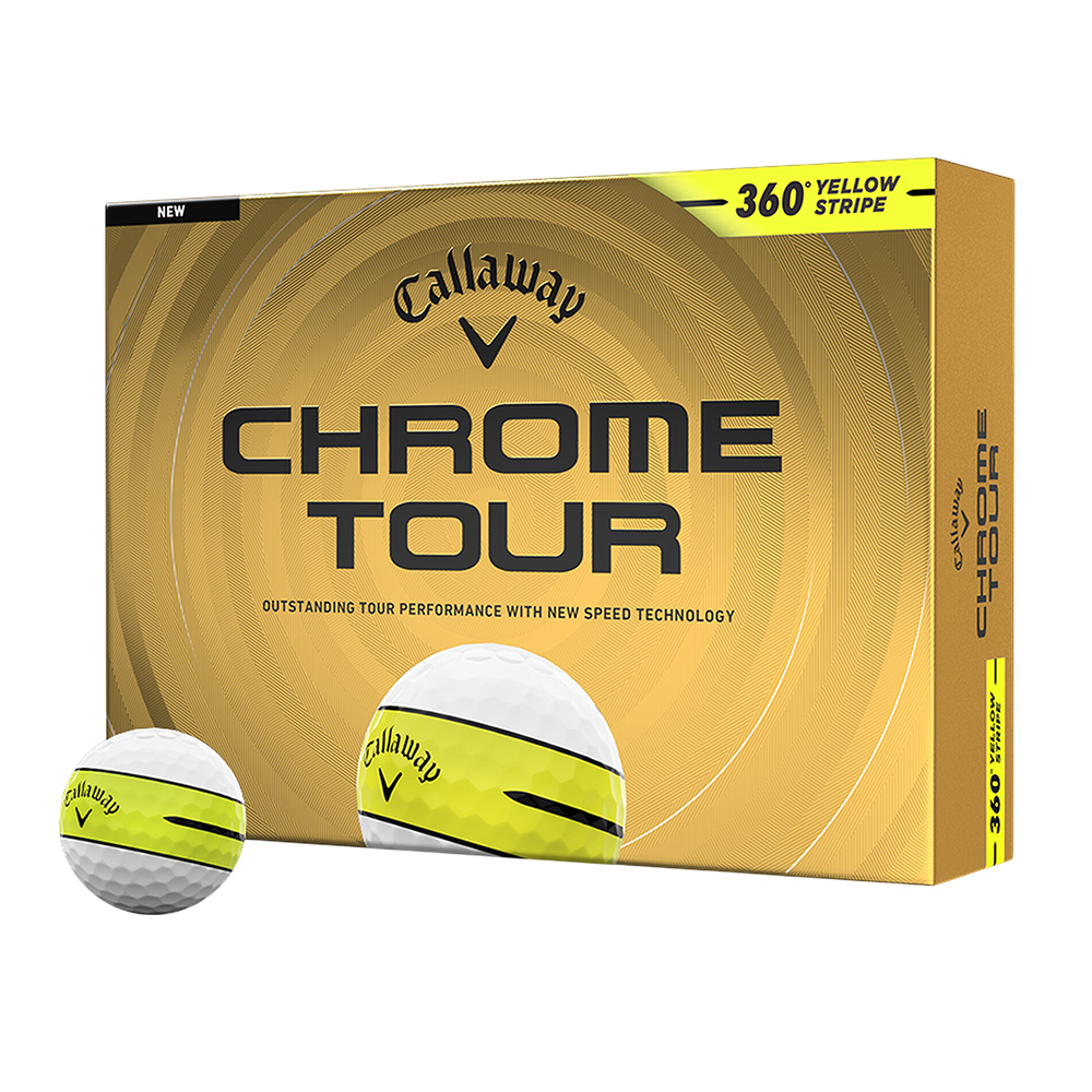 캘러웨이 2026 크롬 투어 360 옐로우 스트라이프 4피스 골프공 12구