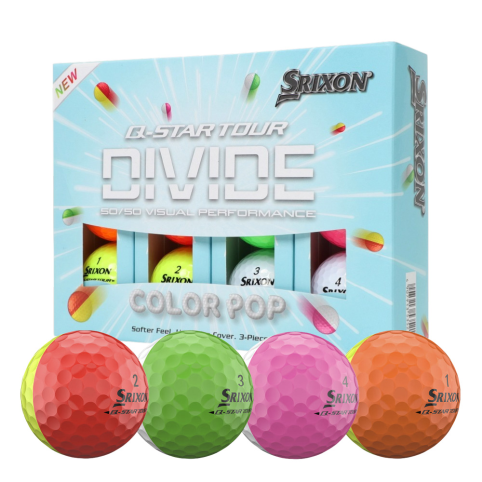 스릭슨 2026 큐스타 투어6 Q-STAR TOUR6 디바이드 반반 3피스 우레탄 골프공 12구 / 컬러팝