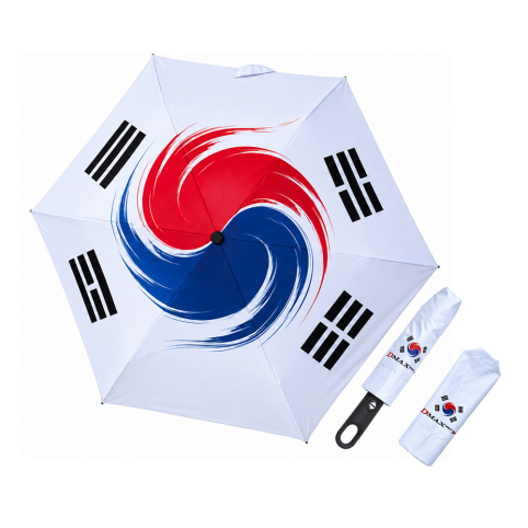 디맥스프로 대한민국 태극기 휴대용 경량 골프 우산 KOREA 접이식 자동 양산