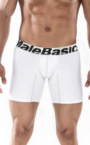 [Malebasics] Microfiber Mid Boxer 10인치 White (MBM02)