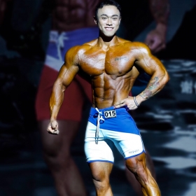 [POSINGWEAR] IFBB Physique Board Short Diagonal (DK24118)