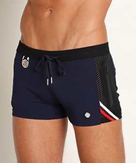 [BREEDWELL] LOCKER ROOM MESH PANEL SHORT NAVY BLUE
