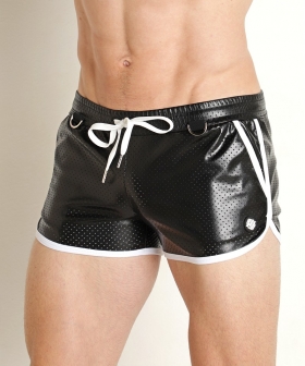 [BREEDWELL] TRANSISTOR FAUX LEATHER SHORT BLACK