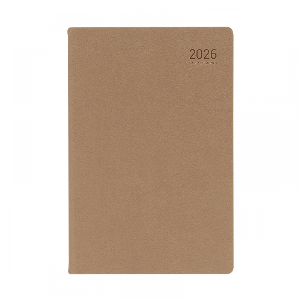 26년 캐주얼 플래너 2D1P 25절 내추럴브라운