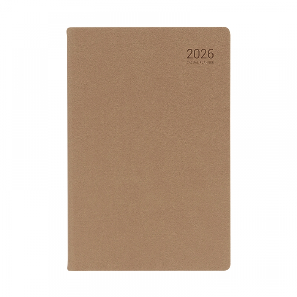 26년 캐주얼 플래너 먼슬리노트 25절 내추럴브라운