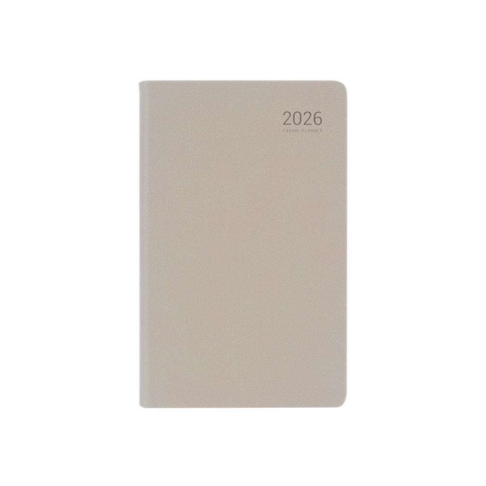 26년 캐주얼 플래너 먼슬리노트 32절 실버그레이