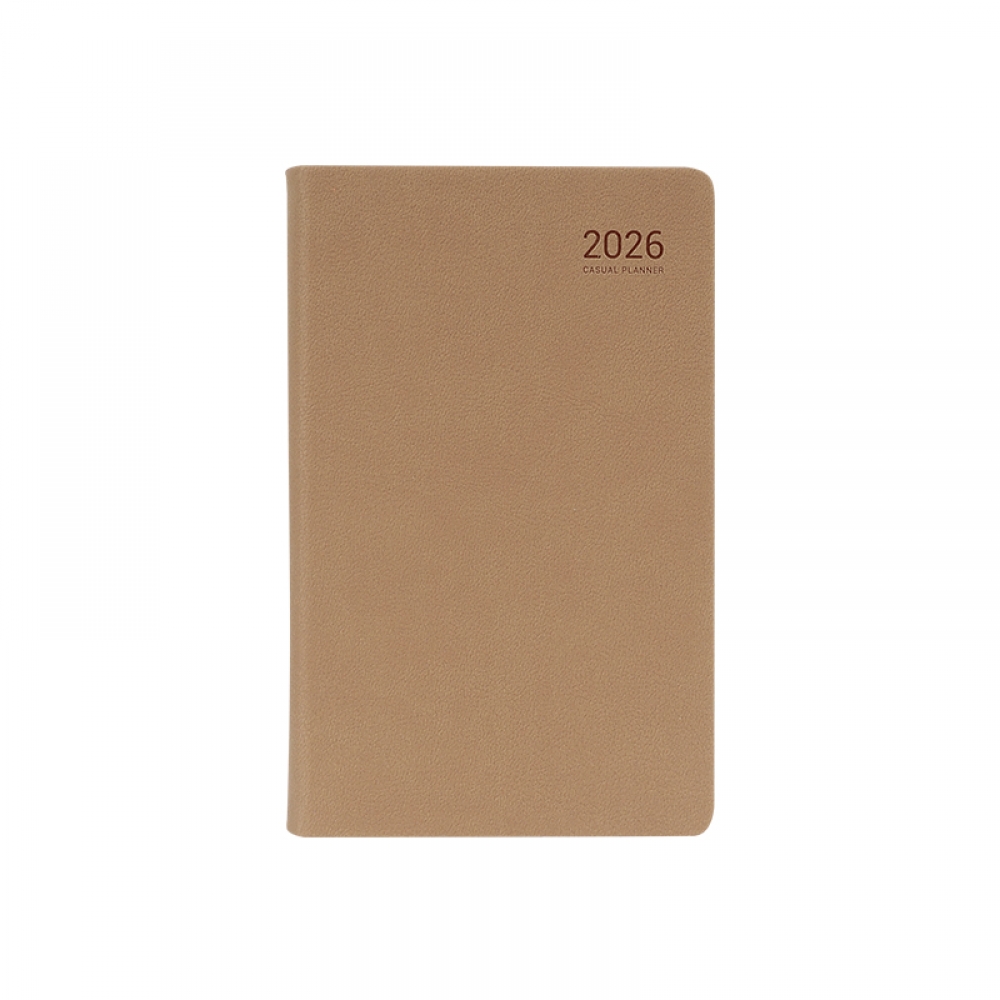 26년 캐주얼 플래너 위클리 32절 내추럴브라운