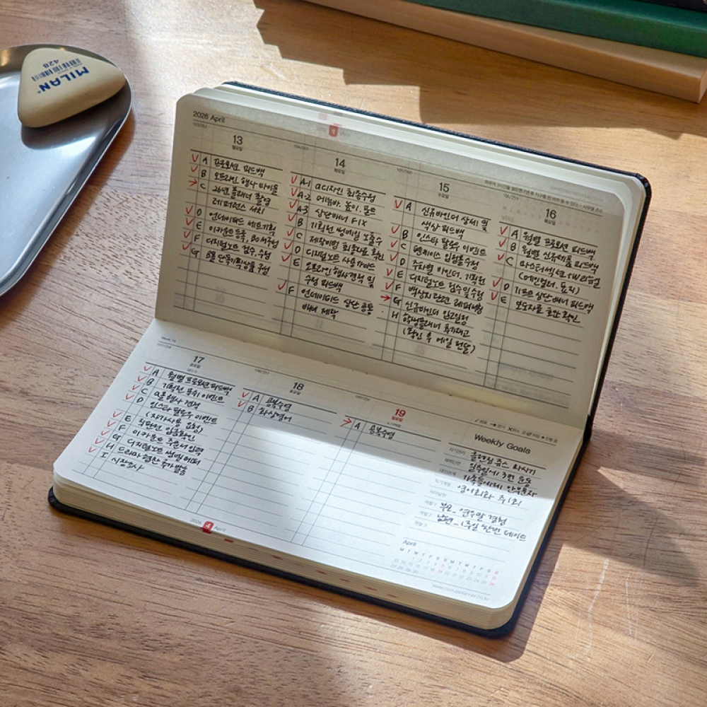 26년 캐주얼 플래너 위클리 48절A 색상선택