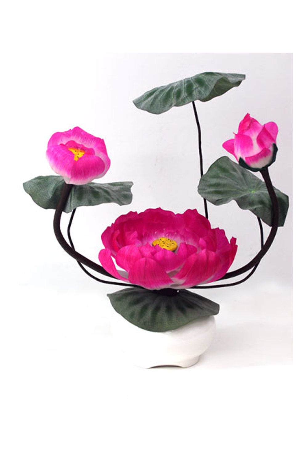 광섬유 3봉 분홍연꽃