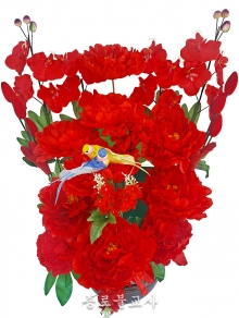 목단수반(빨간색)