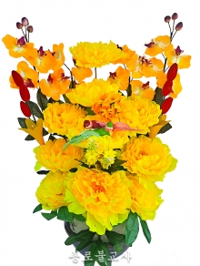 목단수반(노란색)