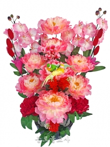 목단수반(분홍색)