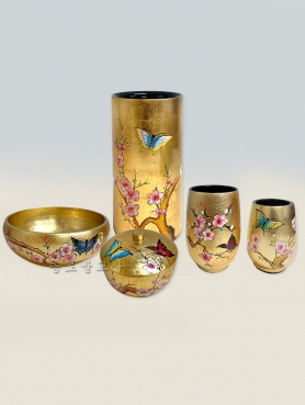 금매화 향통ㆍ펜통ㆍ대신그릇ㆍ염주그릇ㆍ오방기통