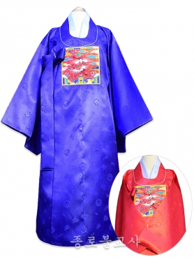 화조단 민 관복 (홍,남색)