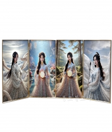 선녀병풍 4폭