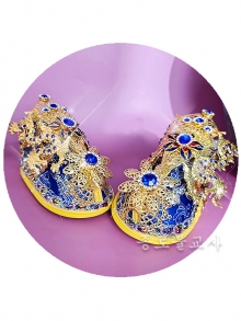 동자동녀신발(금색파랑)