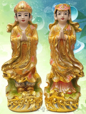 칠보 바람동자세트 2자(황금)