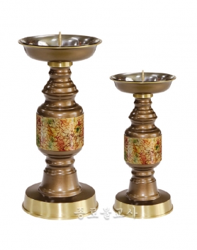 옥무늬 청동칼라촛대 (소,중,대)