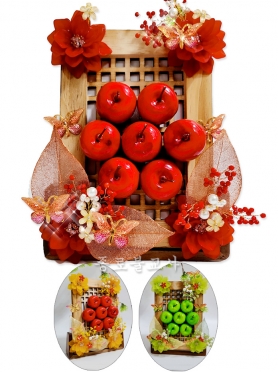 돈들어오는 사과액자 (노랑,빨강,초록)