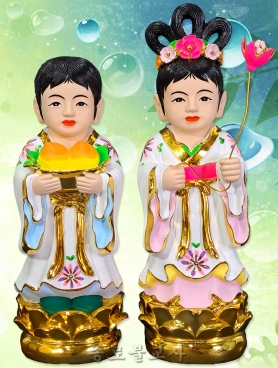 복숭아 천상동자 세트 1자5치(백)