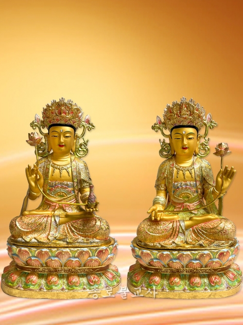 약사ㆍ관음 *동불* 칠보개금 1자5치 -한정판매