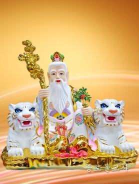 쌍호랑이 산신 2자8치 (백)