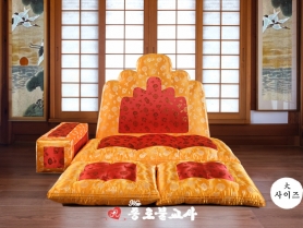 황금노랑 + 다홍색 운학금사