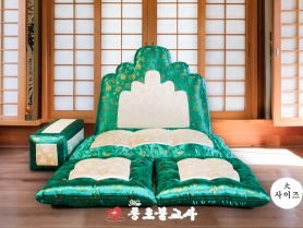 비취색 + 미색 운학금사