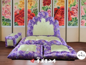 중보라 사군자국화 + 연두미색 양단