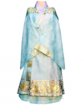 용장가라 삼족오 옥색도포