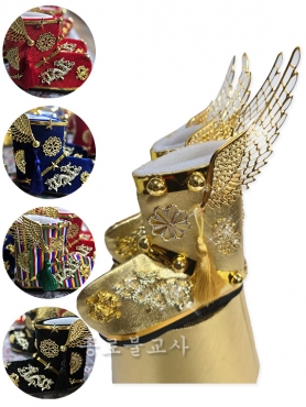 금장날개 동자장군신발 (금색,빨강,오색,남색,검정)