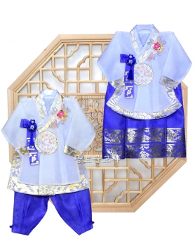 복동자동녀복 (보라/흰색)