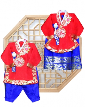 복동자동녀복 (홍색/청색)