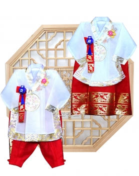 복동자동녀복 (홍색/흰색)