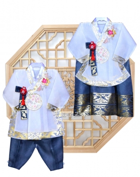 복동자동녀복 (회색)