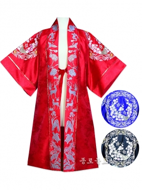 용장가라  매화 점사가운 (홍색,청색,검정)