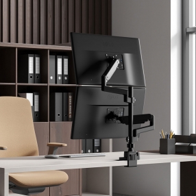 카멜마운트 벽면 밀착형 프리미엄 듀얼 모니터 거치대 CMA2V