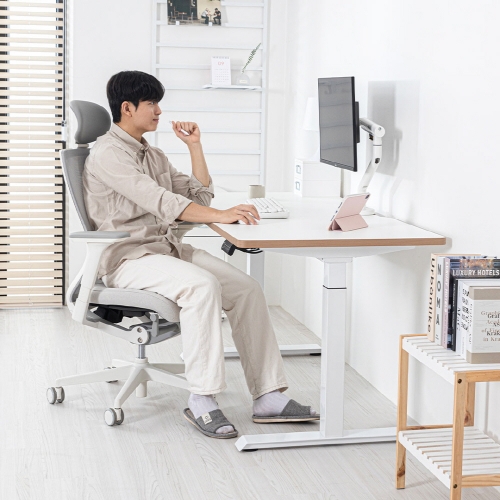 핏쳐 고강도 듀얼 스퀘어 프레임 전동식 모션데스크 E2