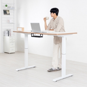 핏쳐 고강도 듀얼 스퀘어 프레임 전동식 모션데스크 E2